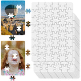 BeYumi 9 Sheets Sublimation Puzzle Blanks to Draw On White DIY Jigsaw Puzzles Party Favors Thermal Transfer Heat Press Printing Craft Make Your Own Puzzles for Anniversary Birthday Graduation Gifts