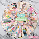 BeYumi 50Pcs Danish Pastel Aesthetic Wall Collage Kit Pink Theme Poster Photo Dorm Trendy Cottagecore Wall Art Print Warm Color Pictures Collage Room Bedroom Decor Gift for Teen Girls, 4x6 Inch