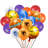 BeYumi 56Pcs Basketball Balloons, Bouquet 18’’ Aluminum Foil Balloons and Latex Balloons for Boys World Championship Basketball Theme Birthday Party Decorations, Sports Theme Baby Shower Decorations