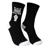 BeYumi Black Lives Matter Socks, Novelty BLM Fight Black Right Crew Socks for Women Men