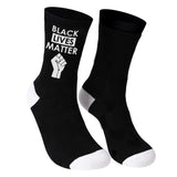 BeYumi Black Lives Matter Socks, Novelty BLM Fight Black Right Crew Socks for Women Men