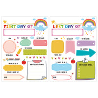 BeYumi 12 Packs First and Last Day of School Board Signs, 13.8" x 9.8" Colorful Double Sided My 1st Day of School Chalkboard Signs Photo Prop Back to School Supplies for Kids Preschool Kindergarten