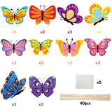 BeYumi 30 Pack Spring Summer Butterfly Centerpiece Sticks Bobber Table Toppers Cupcake Toppers, Butterfly Theme Party Supplies Photo Booth Props Wall décor for Baby Shower Spring Summer Themed Party