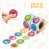 BeYumi 1000Pcs Punny Reward Stickers for Kids Funny Motivational Teacher Stickers Inspiration Positive Sayings Accents Labels Cartoon Incentive Stickers with 16 Designs for School Classroom, 1.5 Inch