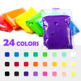 BeYumi Polymer Clay Kit - 24 Colors Air Dry Modeling Clay with Sculpting Tools, Jewelry Accessories and Fruits Molds, DIY Soft Super Light Jewelry Clay Starter Kit, Art Crafts Gifts for Kids Adults
