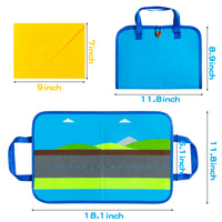 BeYumi 2 Sets Vehicle Construction Travel Felt Board Portable Transportation Car Engineering Truck Flannel Storytelling Playset Story Early Learning Interactive Play Kit for Preschool Toddlers, 47 Pcs