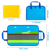 BeYumi 2 Sets Vehicle Construction Travel Felt Board Portable Transportation Car Engineering Truck Flannel Storytelling Playset Story Early Learning Interactive Play Kit for Preschool Toddlers, 47 Pcs