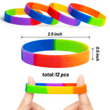 BeYumi 90Pcs Gay Pride Day Accessories Set for LGBT Include Button Pins Mini Rainbow Flag Temporary Tattoo Stickers Silicone Bracelets LGBTQ Party Favors for Gay Pride Parade Celebration Daily Wear