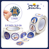 BeYumi 1000Pcs Royal Prince Baby Shower Stickers Perforated Roll African American Little Prince Black Boys Castle Crown Decals Party Favors Supplies Laptop Bottle Birthday Reward Stickers for Kids Boy