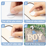 BeYumi Wood Oh Boy Sign Party Banner Letters Wall Backdrop Hanging Wood Sign Outdoor Photo Booth Props Decor Gender Reveal Party Supplies Favors for Boys Birthday Baby Shower Baby Announcement Party