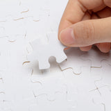 BeYumi 9 Sheets Sublimation Puzzle Blanks to Draw On White DIY Jigsaw Puzzles Party Favors Thermal Transfer Heat Press Printing Craft Make Your Own Puzzles for Anniversary Birthday Graduation Gifts
