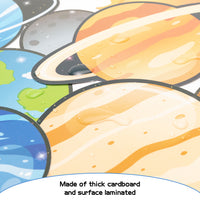 BeYumi 45Pcs Solar System Wall Decal 9 Planets Galaxy Cutouts Educational Material Removable Wall Stickers Outer Space Decor for Bedroom Nursery Classroom Bulletin Board Displays Universe Theme Party
