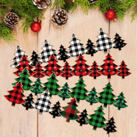 BeYumi 80PCS Christmas Tree Plaid Bulletin Board Borders Red Black Green Christmas Plaid Border Trim Christmas Themed School Classroom Chalkboard Blackboard Decoration for Winter Xmas Holiday Party