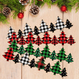 BeYumi 80PCS Christmas Tree Plaid Bulletin Board Borders Red Black Green Christmas Plaid Border Trim Christmas Themed School Classroom Chalkboard Blackboard Decoration for Winter Xmas Holiday Party