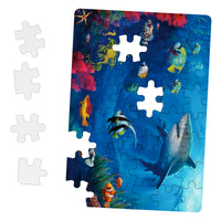 BeYumi 9 Sheets Sublimation Puzzle Blanks to Draw On White DIY Jigsaw Puzzles Party Favors Thermal Transfer Heat Press Printing Craft Make Your Own Puzzles for Anniversary Birthday Graduation Gifts