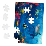 BeYumi 9 Sheets Sublimation Puzzle Blanks to Draw On White DIY Jigsaw Puzzles Party Favors Thermal Transfer Heat Press Printing Craft Make Your Own Puzzles for Anniversary Birthday Graduation Gifts