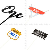BeYumi 42 Pcs Race Car 1st Birthday Party Decorations Set | Checkered Balloons, Happy Birthday Banner, Cake Topper, Cupcake Toppers | Let's Go Racing Party Supplies for One Year Old Kids Boys