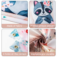 BeYumi Floral Woodland Animal Toss Game Banner with Bean Bags Pink Flower Baby Shower Indoor Outdoor Activities Forest Friends Theme Family Gathering Throwing Game Birthday Party Supplies for Kids