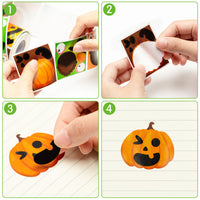 BeYumi 210Pcs Happy Fall Stickers Make You Own Face Fall Thanksgiving Stickers Scene Roll Autumn Pumpkin Turkey Maple Leaves Acorns Mix and Match Craft Stickers Halloween Party Favor Game for Kids