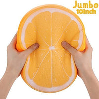 BeYumi Slow Rising Toy, 10 Inch Jumbo Orange Cream Scented Simulation Cute Fruit Squeeze Toys for Collection Gift, Decorative Props Large or Stress Relief