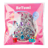 BeYumi 55Pcs Princess Pretend Jewelry Toys Set with Pink Ballet Tutu Skirt Sequins Handbag, Adjustable Rings Crowns Necklaces Earrings Wands Bracelets, Dress Up Birthday Gifts Party Favors for Kids