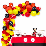 BeYumi Mickey Balloon Garland & Arch Kit - 115Pcs DIY Red Black Yellow Balloon for Mickey Theme Party Kids Birthday Baby Shower Mickey Party Supplies Baby Shower Wedding Decoration Photo Booth Props