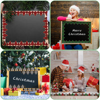BeYumi 80PCS Christmas Tree Plaid Bulletin Board Borders Red Black Green Christmas Plaid Border Trim Christmas Themed School Classroom Chalkboard Blackboard Decoration for Winter Xmas Holiday Party
