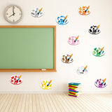 BeYumi 22Pcs Early Education Color Posters Color Recognition Sorting Set Fruit Animal Vegetable Word Color Cutouts Bulletin Board Set for Toddler Kids Learning Colors Preschool Nursery Classroom Decor