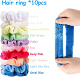 BeYumi 65Pcs VSCO Stuff Set-VSCO Stickers, Velvet Hair Scrunchies, Shell Necklace Choker, Wave Rings, Nepal Woven Friendship Bracelets, Metal Straws with Brush and Storage Bag, Shoes Charms