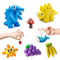 BeYumi Polymer Clay Kit - 24 Colors Air Dry Modeling Clay with Sculpting Tools, Jewelry Accessories and Fruits Molds, DIY Soft Super Light Jewelry Clay Starter Kit, Art Crafts Gifts for Kids Adults