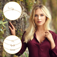 BeYumi Scorpio Necklaces 3Pcs Constellation Zodiac Layer Necklaces for Women Girls, Retro Gold Plated 12 Constellation Pendant Necklace Exquisite Letter
