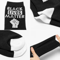 BeYumi Black Lives Matter Socks, Novelty BLM Fight Black Right Crew Socks for Women Men