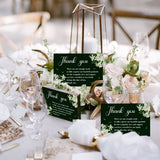 BeYumi 50Packs Funeral Thank You Sympathy Cards with Envelopes Message White Lilies Bereavement Note Memorial Cards Memorial Service Favors for Funeral Family Friends Loved Ones Celebration of Life