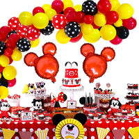 BeYumi Mickey Balloon Garland & Arch Kit - 115Pcs DIY Red Black Yellow Balloon for Mickey Theme Party Kids Birthday Baby Shower Mickey Party Supplies Baby Shower Wedding Decoration Photo Booth Props