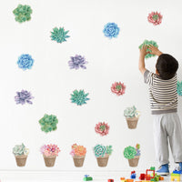 BeYumi 60Pcs Succulents Cutouts Nameplates Rustic Bloom Name Tags Potted Plant Bulletin Board Decoration Set Back to School Teacher Supplies Classroom Decor for Elementary Preschool Kindergarten