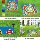 BeYumi Mario Brothers Lawn Darts Game Set, Fun Throwing Bean Bags Toss Game on Scoreboard, Indoor Outdoor Backyard Family Game Activities for Kids and Adults, Mario Brothers Birthday Party Supplies