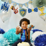 BeYumi 10Pcs Royal Prince Theme Party Decoration for Baby Boys African American Little Prince Black Boys Door Hanging Banner Porch Sign Castle Crown Blue and Gold Baby Shower Birthday Party Supplies