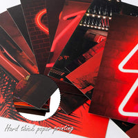 BeYumi 50PCS Red Neon Aesthetic Pictures Wall Collage Kit, Neon Red Photos Collections Collage Dorm Decors for Girl Teens and Women, Trendy Wall Prints Kit, Small Posters for Room Bedroom Aesthetic