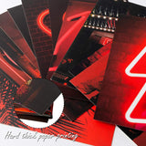 BeYumi 50PCS Red Neon Aesthetic Pictures Wall Collage Kit, Neon Red Photos Collections Collage Dorm Decors for Girl Teens and Women, Trendy Wall Prints Kit, Small Posters for Room Bedroom Aesthetic
