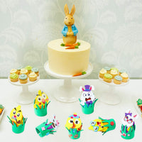 BeYumi Easter Eggs Decorating Craft DIY Toy Kit, 20 Pcs Easter Bunny and Chick Foam Ornament Stickers for Egg Decor, Make Your Own Easter Egg Craft Project Activity for Kids, Easter Day Party Favor