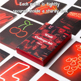 BeYumi 50PCS Red Neon Aesthetic Pictures Wall Collage Kit, Neon Red Photos Collections Collage Dorm Decors for Girl Teens and Women, Trendy Wall Prints Kit, Small Posters for Room Bedroom Aesthetic
