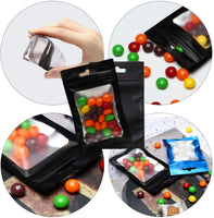 BeYumi 140Pcs Colorful Smell Proof Bags Aluminum Foil Pouch Bag Flat Ziplock Sealed Bags for Party Favor Food Storage Portable Travel Bag with 4 Sizes