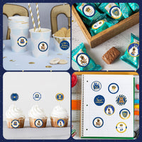 BeYumi 1000Pcs Royal Prince Baby Shower Stickers Perforated Roll African American Little Prince Black Boys Castle Crown Decals Party Favors Supplies Laptop Bottle Birthday Reward Stickers for Kids Boy