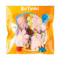 BeYumi Daisy Groovy Boho Garland Felt Artificial Fake Colorful Flower Vines Hanging Banner Spring Summer Aesthetic Daisy Indoor Outdoor Party Decoration for Birthday Baby Shower Bridal Wedding, 4Pcs
