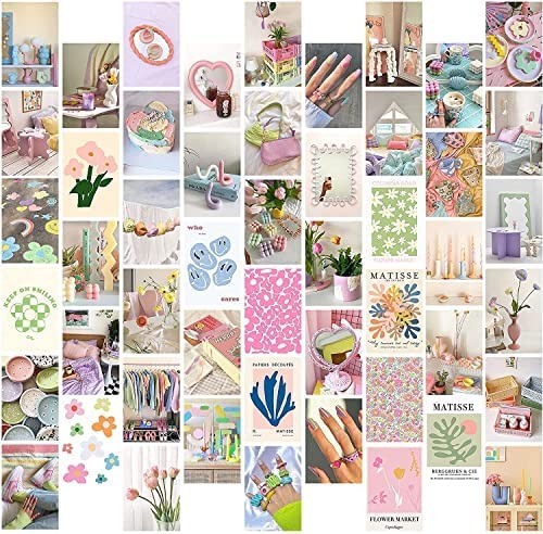 Aesthetic Room Decor Kit Danish Pastel Posters Collage - Temu