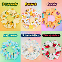 BeYumi 18Pcs VSCO Scrunchies VSCO Starter Stuff Kit-Cute VSCO Pattern Designed Hair Scrunchies, Colorful Polyester Pongee Ponytail Holder, Elastic Hair Ties Ropes Accessories for Women Girls