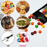 BeYumi 140Pcs Colorful Smell Proof Bags Aluminum Foil Pouch Bag Flat Ziplock Sealed Bags for Party Favor Food Storage Portable Travel Bag with 4 Sizes