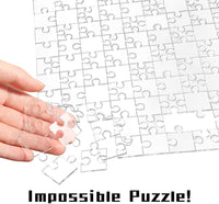 BeYumi 400Pcs Clear Jigsaw Puzzles – Blank Acrylic Puzzles, Practically Impossible Challenge Puzzle, Stress Reliever for Puzzle Freak, High Difficult Jigsaw Puzzle for Adults and Kids, 17.7’’ x 17.7’’
