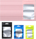 BeYumi 140Pcs Colorful Smell Proof Bags Aluminum Foil Pouch Bag Flat Ziplock Sealed Bags for Party Favor Food Storage Portable Travel Bag with 4 Sizes