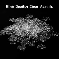 BeYumi 400Pcs Clear Jigsaw Puzzles – Blank Acrylic Puzzles, Practically Impossible Challenge Puzzle, Stress Reliever for Puzzle Freak, High Difficult Jigsaw Puzzle for Adults and Kids, 17.7’’ x 17.7’’